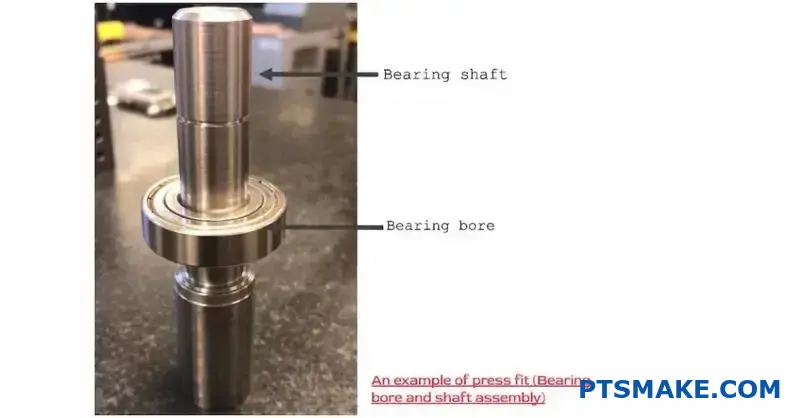Exempel på presspassning av lagerhål och axelmontering