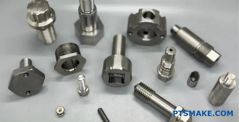 機械的用途のために、粗いピッチと細かいピッチのバリエーションを含む様々な統一されたねじパターンを表示する金属ボルトとナット