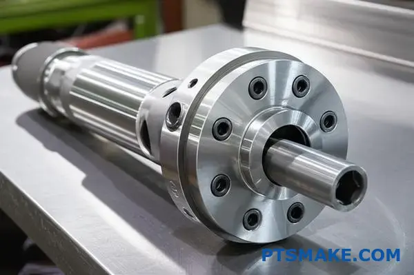 Steel shaft and hub assembly demonstrating press fit connection principles for load transmission calculations