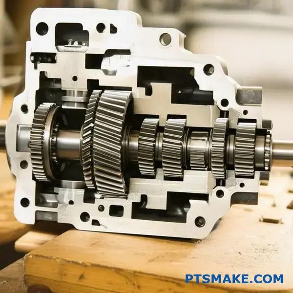 Prierez prevodovky zobrazujúci komponenty účinnosti ozubených kolies a mechanické straty pri prenose energie