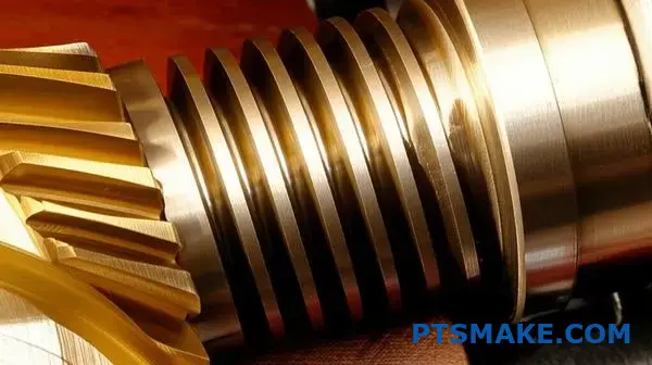 Bronzové šnekové ozubené koleso s mosadzným kolieskom, ktoré ukazuje faktory účinnosti ozubeného kolesa a detaily presného obrábania