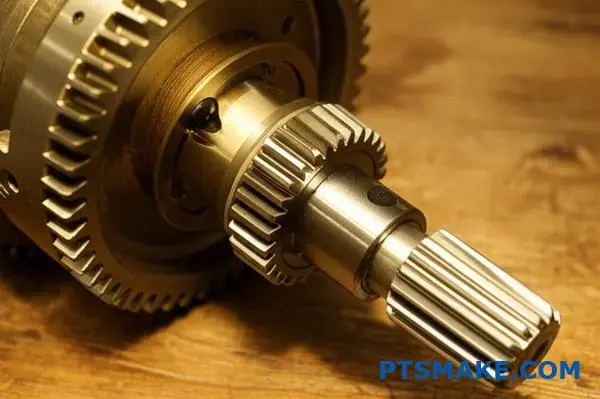 Detaljerad snäck- och stålkugghjul i brons med exakt spiralgängning och tandgeometri för mekaniska transmissionssystem