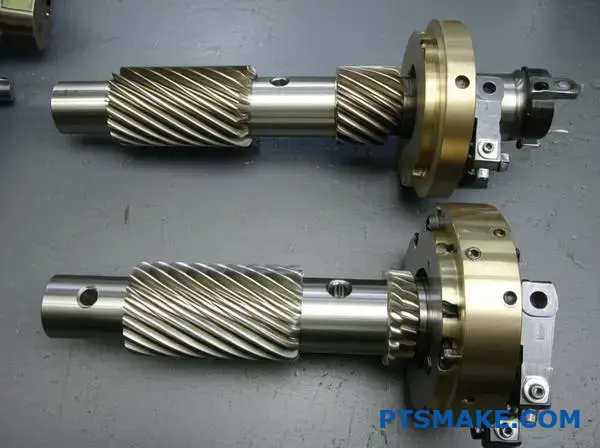 Duplexa snäckväxlar med precision som visar avancerad snäck- och hjulkonstruktion för eliminering av glapp i mekaniska system