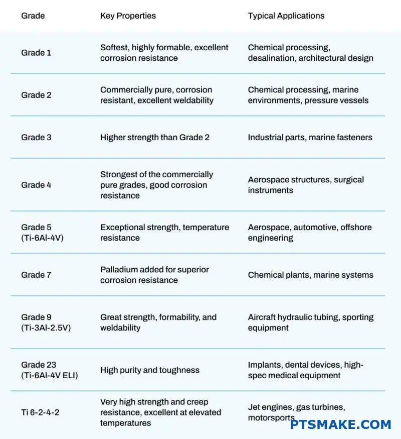 Choosing the Titanium Grade for Your Application