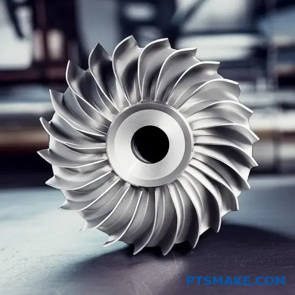 دفاعة معدنية معقدة تُظهر هندسة الشفرات المنحنية التفصيلية لتطبيقات الصب الدقيق