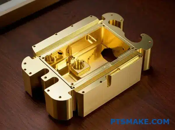 Precision thin-walled brass casting component with complex internal geometry showcasing advanced manufacturing capabilities for electronic applications