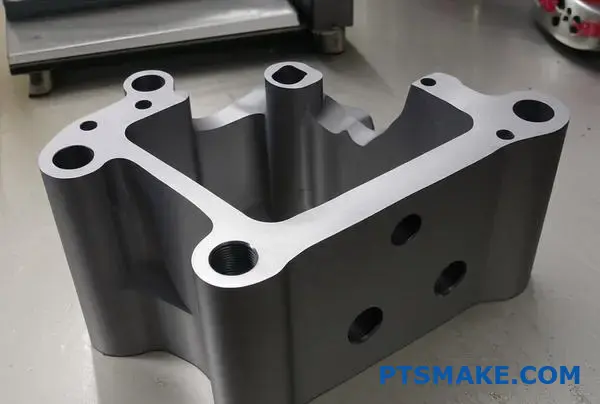 High-quality metal casting part showcasing optimal design for manufacturing principles with smooth radii and uniform thickness