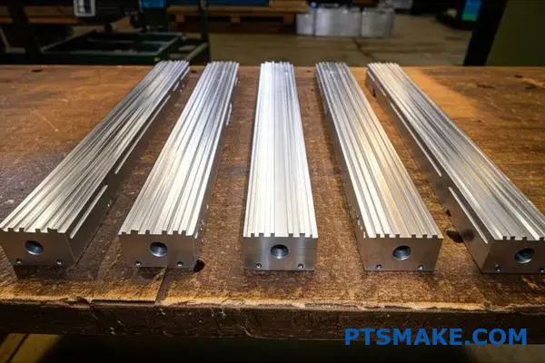 مكونات مصبوبة بدقة عالية من الألومنيوم الرقيق الطويل مع أضلاع تقوية تمنع التشوه والالتواء