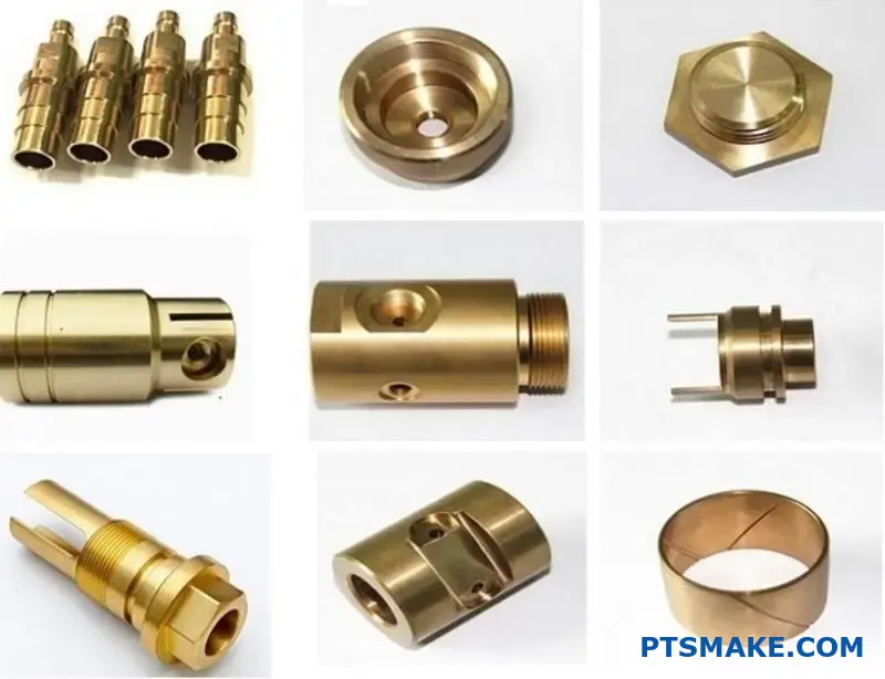 سبائك برونزية وأجزاء برونزية مصبوبة معروضة على طاولة العمل تظهر مواد صب سبائك البرونز