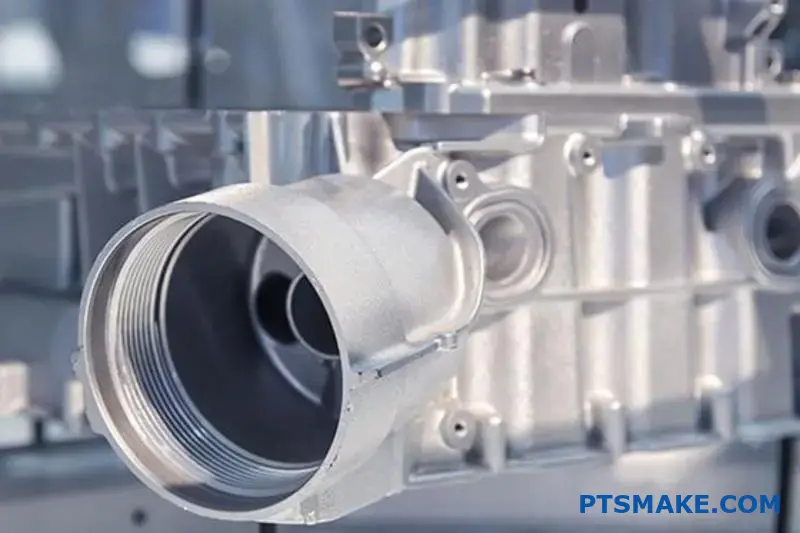 Close-Up of a High-Precision CNC Machined Part