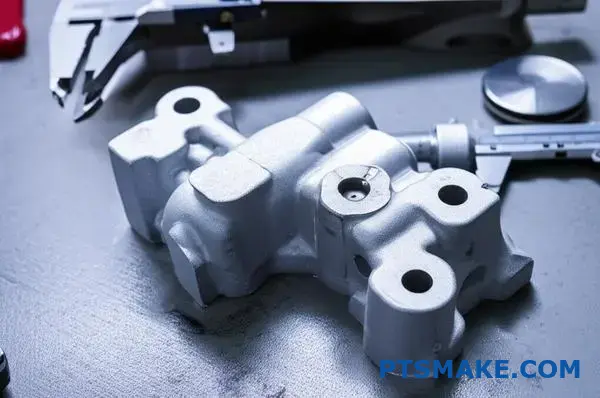 Metal casting part showing various zinc die casting defects for systematic quality analysis and classification