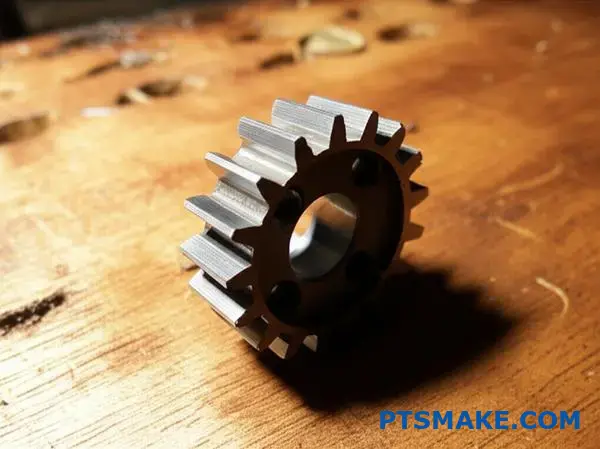 Precision metal component showing complex geometry ideal for injection molding manufacturing process