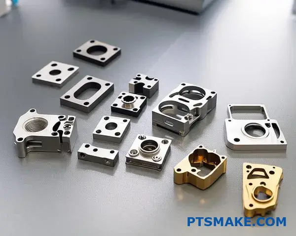 Various small complex metal parts ideal for metal injection molding manufacturing process showcasing intricate geometries