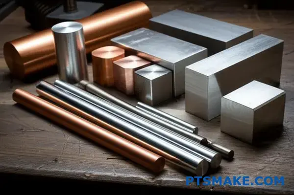 Olika metallmaterial, inklusive aluminium och kopparstål, för kallformning och metallformning
