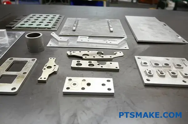 Elementy metalowe wykazujące zanieczyszczenia powierzchni wpływające na jakość łączenia ultradźwiękowego na przemysłowej stacji roboczej