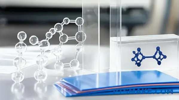 Olika plastprover som visar olika molekylära strukturer för ultraljudssvetsning materialvetenskaplig analys på laboratoriearbetsyta