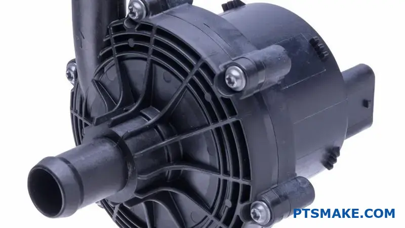 Förstärkta plastkomponenter med glasfiber och talktillsatser som används vid ultraljudssvetsning