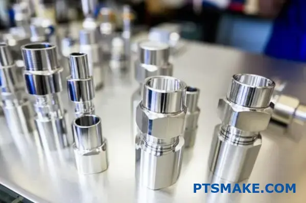 Profesjonalne złączki rurowe i zawory ze stali nierdzewnej wyświetlane na stole warsztatowym do procedur testowania ciśnienia