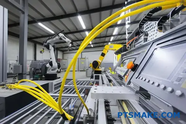 Sprzęt do spawania ultradźwiękowego firmy Branson zintegrowany ze zautomatyzowanym systemem zrobotyzowanym i protokołami komunikacji ethernetowej dla produkcji przemysłowej