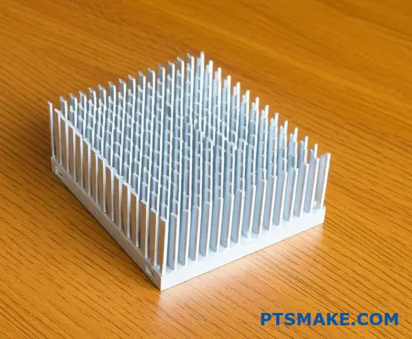 Dissipador de calor profissional de arrefecimento em alumínio com alhetas verticais com design de gestão térmica e acabamento de superfície metálico