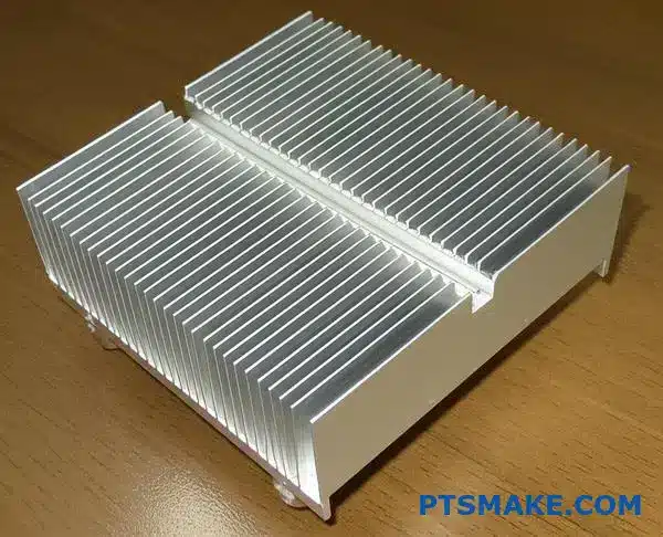 サーマルマネージメント用途に適した、正確な間隔を持つ詳細なアルミニウム製冷却フィン