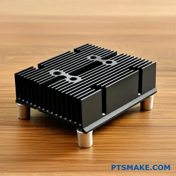サーマルマネージメント用マルチフィンを備えたブラックアルマイト製ヒートシンク