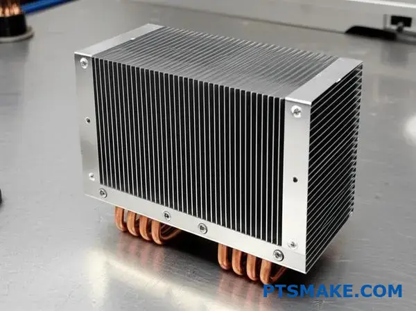 Zaawansowany radiator z miedzianymi rurkami cieplnymi i aluminiowymi żebrami chłodzącymi do elektronicznego rozpraszania ciepła