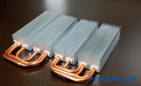 Różne rozwiązania termiczne rurek cieplnych z aluminiowymi żebrami wyświetlane w procesie wyboru aplikacji chłodzenia elektronicznego