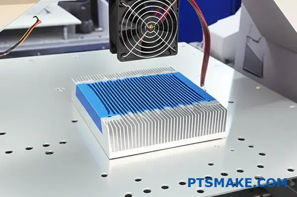 Przemysłowy aluminiowy radiator z wentylatorem z wymuszoną konwekcją do zastosowań związanych z zarządzaniem ciepłem