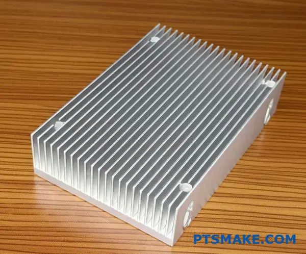 Precisionsbearbetad kylfläns i aluminium som visar en lättviktslösning för termisk hantering för flyg- och rymdtillämpningar