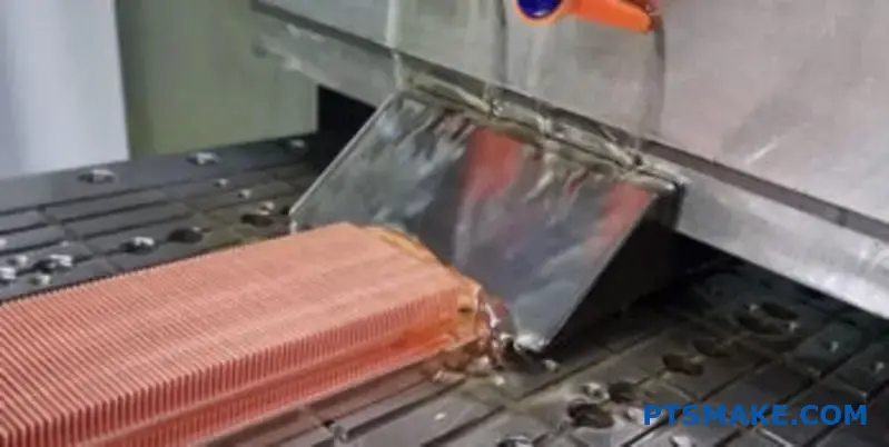 CNC-bearbetad detalj med hög precision i produktion