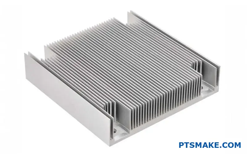 Kylfläns i silver med parallella kylflänsar för effektiv kylning