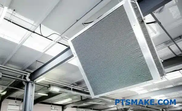 Hliníkový chladič pre vysokovýkonný systém LED osvetlenia v priemyselnej dielni