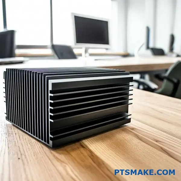 Profesionálny čierny hliníkový pasívny chladič s paralelnými rebrami pre aplikácie tepelného manažmentu
