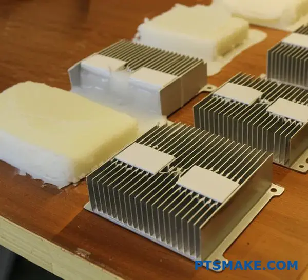 Paraffin wax thermal management materials with aluminum heat sink components for electronic cooling applications