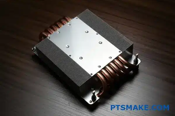 Advanced vapor chamber cooling system with copper heat pipes and aluminum cooling fins for high-performance thermal management