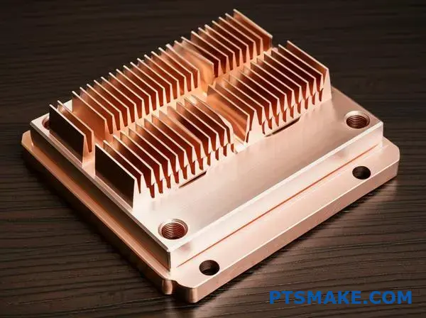 High-performance copper water block for liquid cooling systems showing thermal conductivity advantages over aluminum alternatives