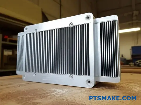 مكون مبدد حرارة صناعي مزود بزعانف تبريد عمودية لتطبيقات إدارة الحرارة