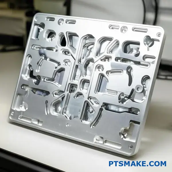 Advanced 3D printed cold plate featuring complex internal cooling channels for liquid cooling applications