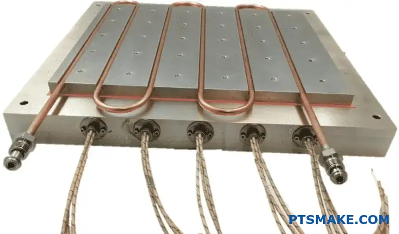 Aluminum cold plate with internal cooling channels for liquid cooling thermal management applications