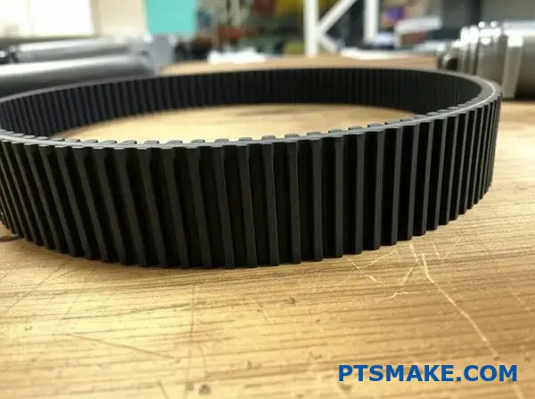 Högpresterande kuggremmar med böjd tandprofil för industriell kraftöverföring