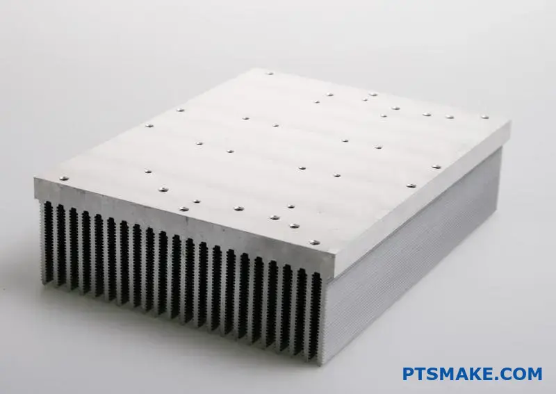 High-Precision CNC Machined Aluminum Heat Sink with Cooling Fins