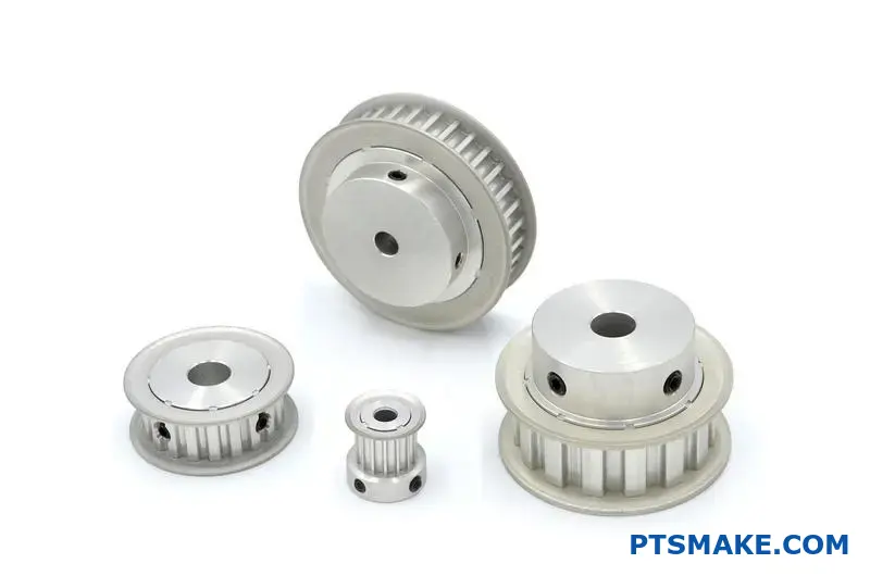 Uppsättning CNC-bearbetade remskivor av hög kvalitet