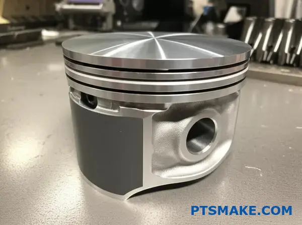 高耐摩耗用途向け、硬質アルマイト表面処理を施した精密機械加工アルミニウムピストン