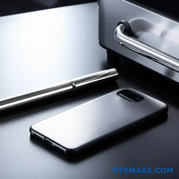Clean brushed aluminum and stainless steel products with anti-fingerprint coating showing smudge-resistant surface treatment