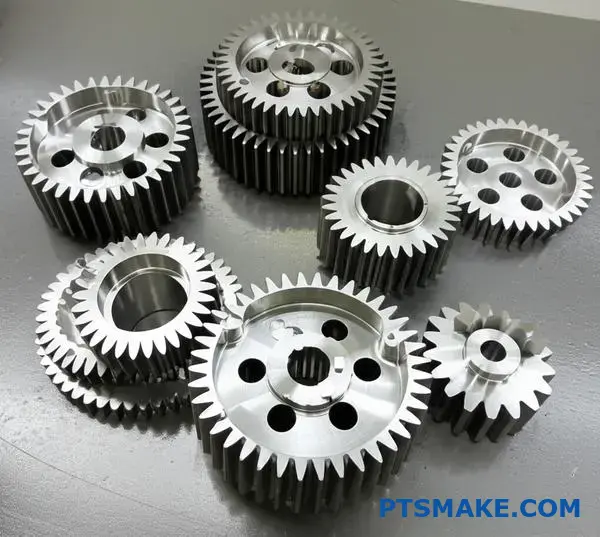 Высокоточные детали зубчатых колес с покрытием из химического никеля, отличающиеся повышенной прочностью и коррозионной стойкостью.