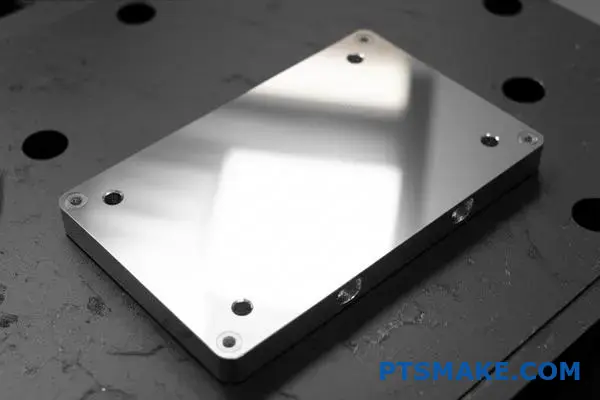 Алюминиевый компонент с химическим никелевым покрытием, отличающийся превосходной поверхностью и проводимостью для применения в электронике.