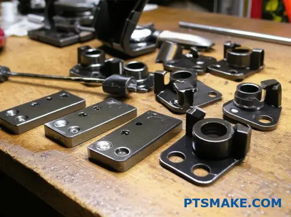 Dark oxide treated metal components arranged for long-term storage displaying corrosion resistance coating finish