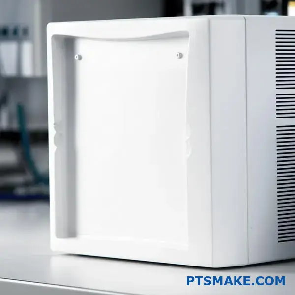 Medical equipment housing featuring durable powder coating finish for healthcare applications and biocompatible surface treatment