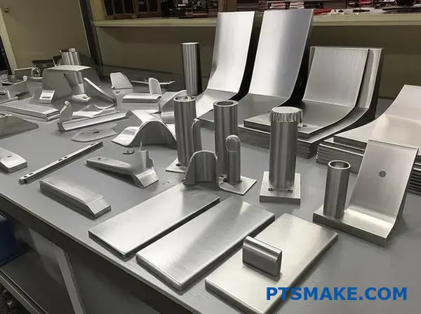 Diverse gepolijste roestvrijstalen onderdelen en componenten die duurzaamheid en corrosiebestendigheid laten zien op een werkbank.